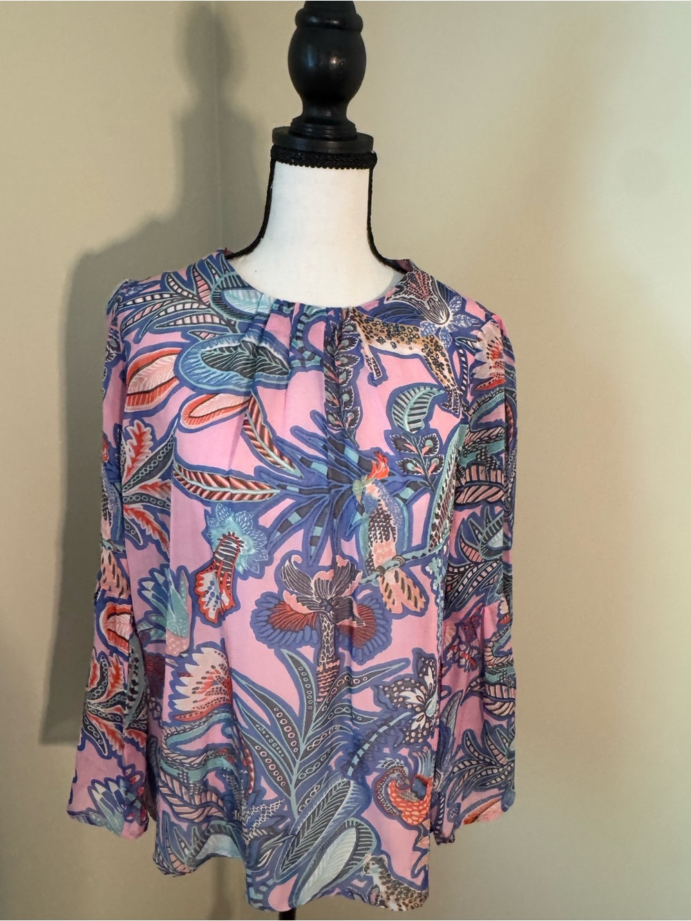 Banjanan Pink Floral Botanical Print Blouse